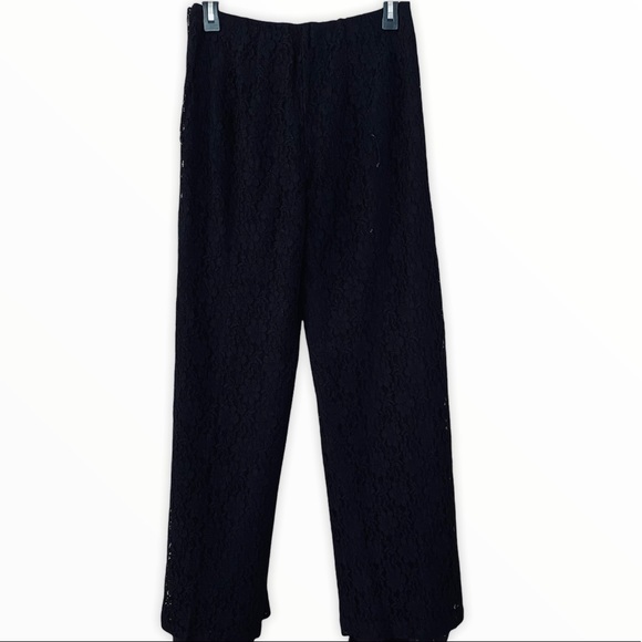 Coldwater Creek Black Floral Lace Overlay Pants Size 8 - Picture 6 of 6